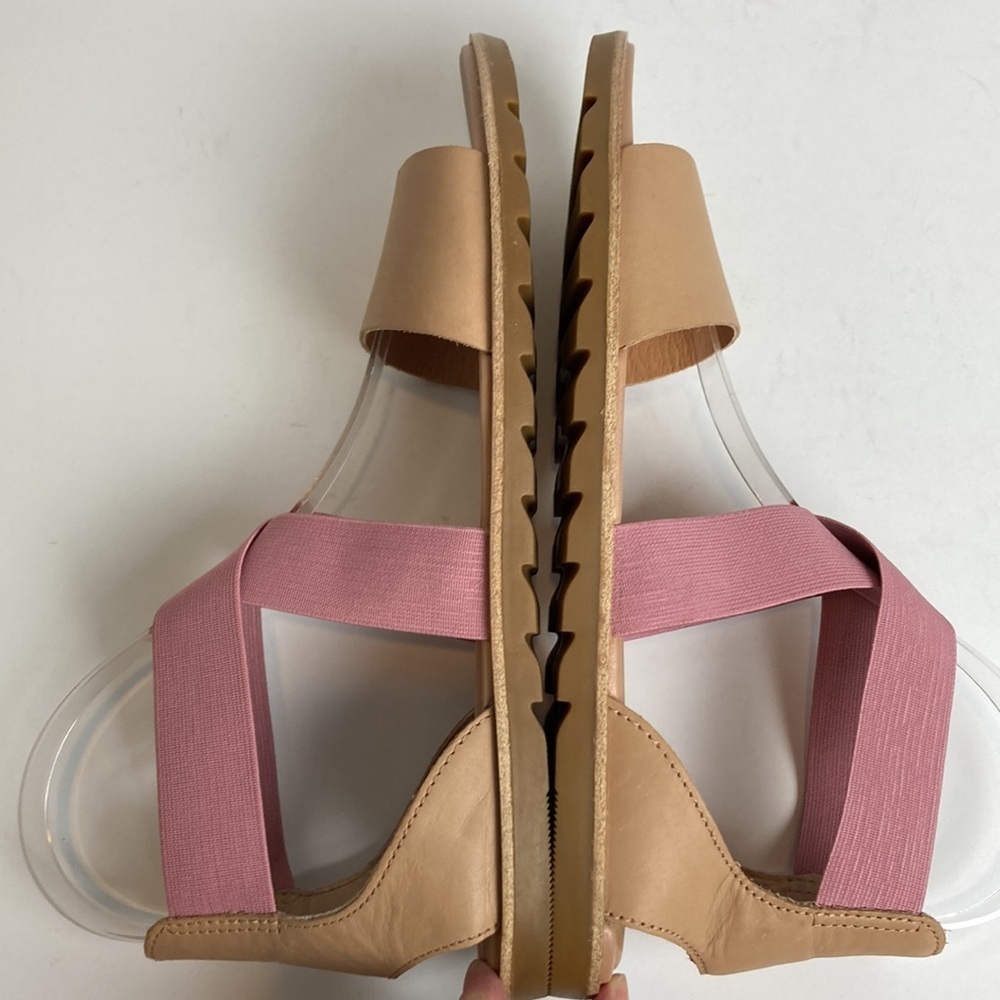 Sorel Pink and Tan Women’s Cross-Strap Sandals - Picture 15 of 16